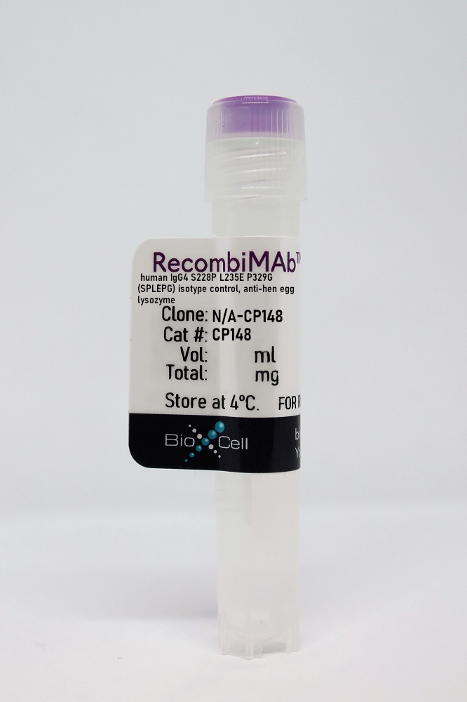 RecombiMAb human IgG4 S228P L235E P329G (SPLEPG) isotype control, anti-hen egg lysozyme